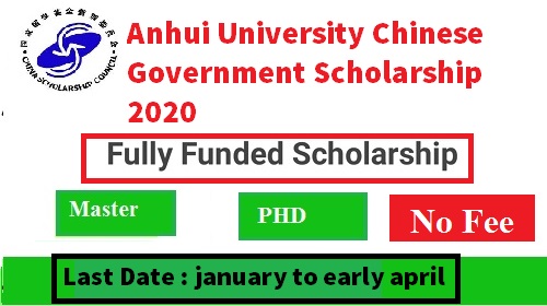 Anhui University csc Scholarship 2020