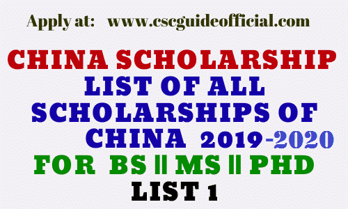 china scholarship csc 2020 2019