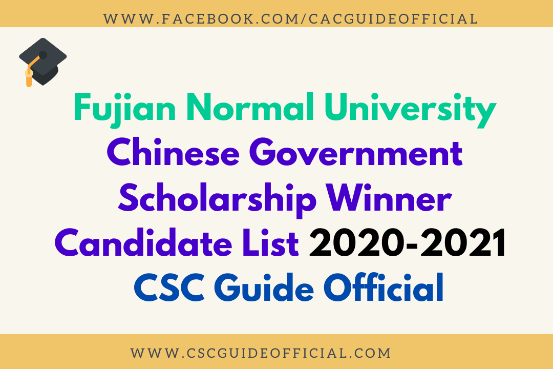 fujian normal university csc scholarship result