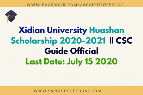 xidian university haushan scholarship