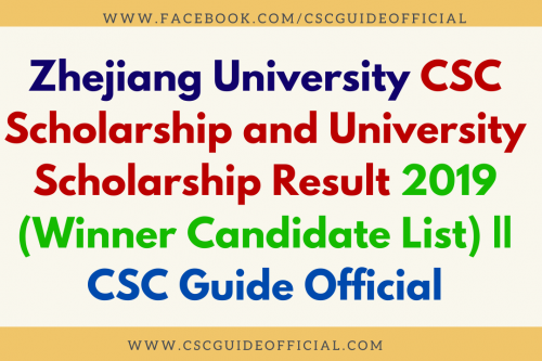 zhejiang university csc scholarship result