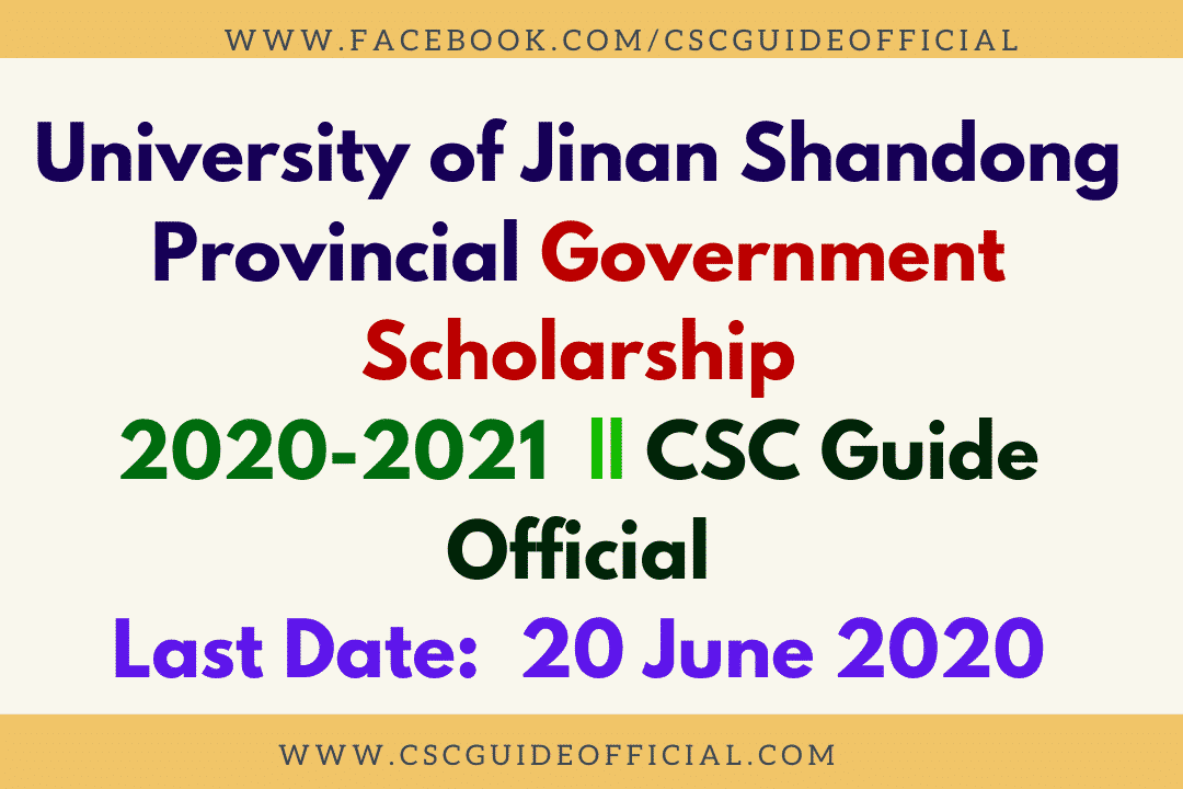 university of jinan shandong provincial government scholaship
