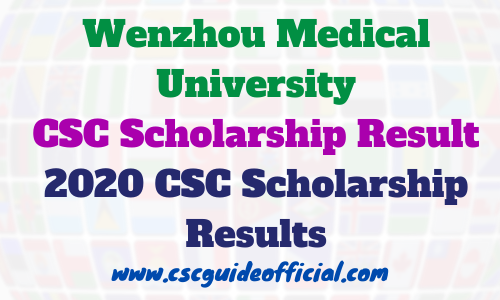 Wenzhou Medical University csc result 2020