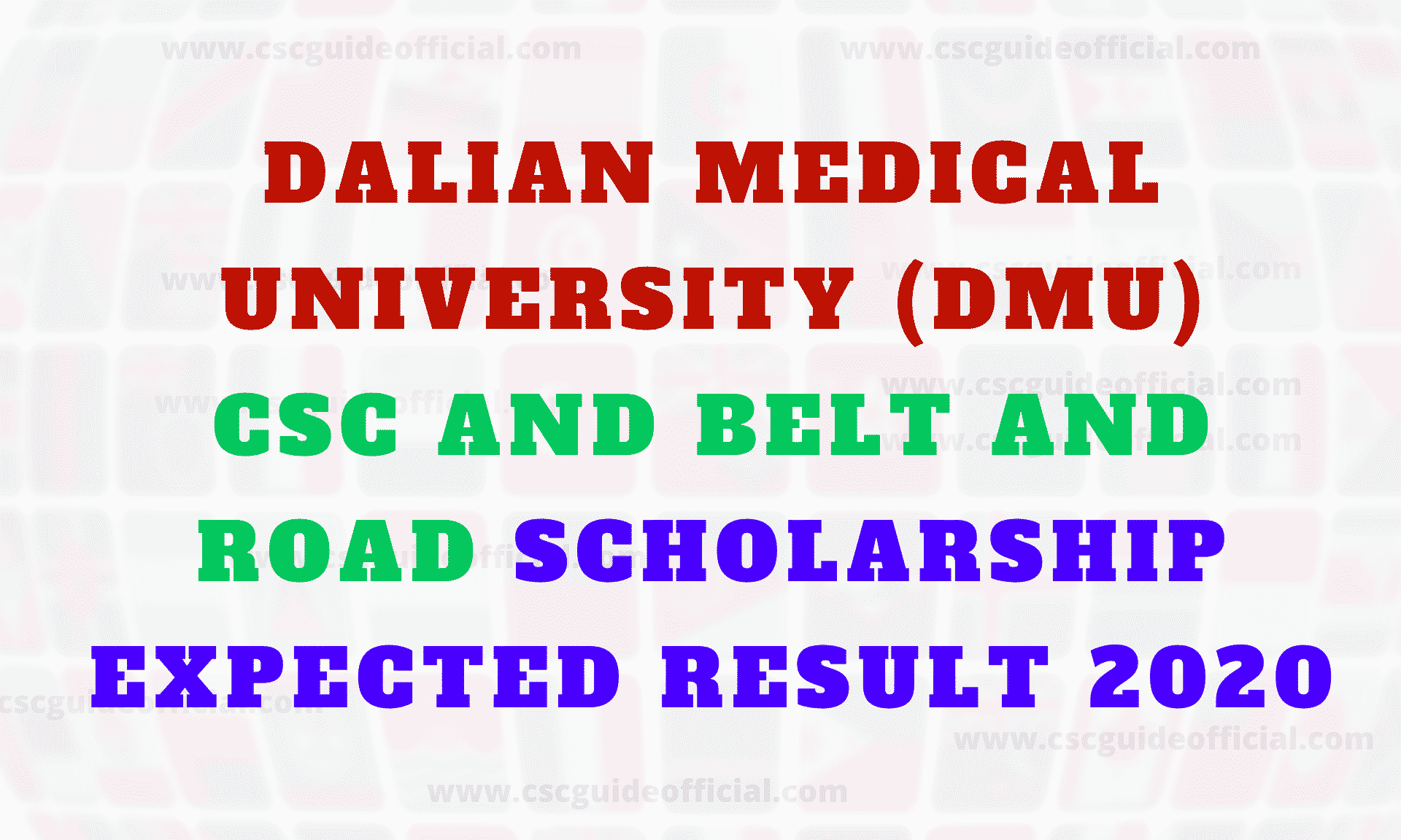 dmu csc scholarship results 2020