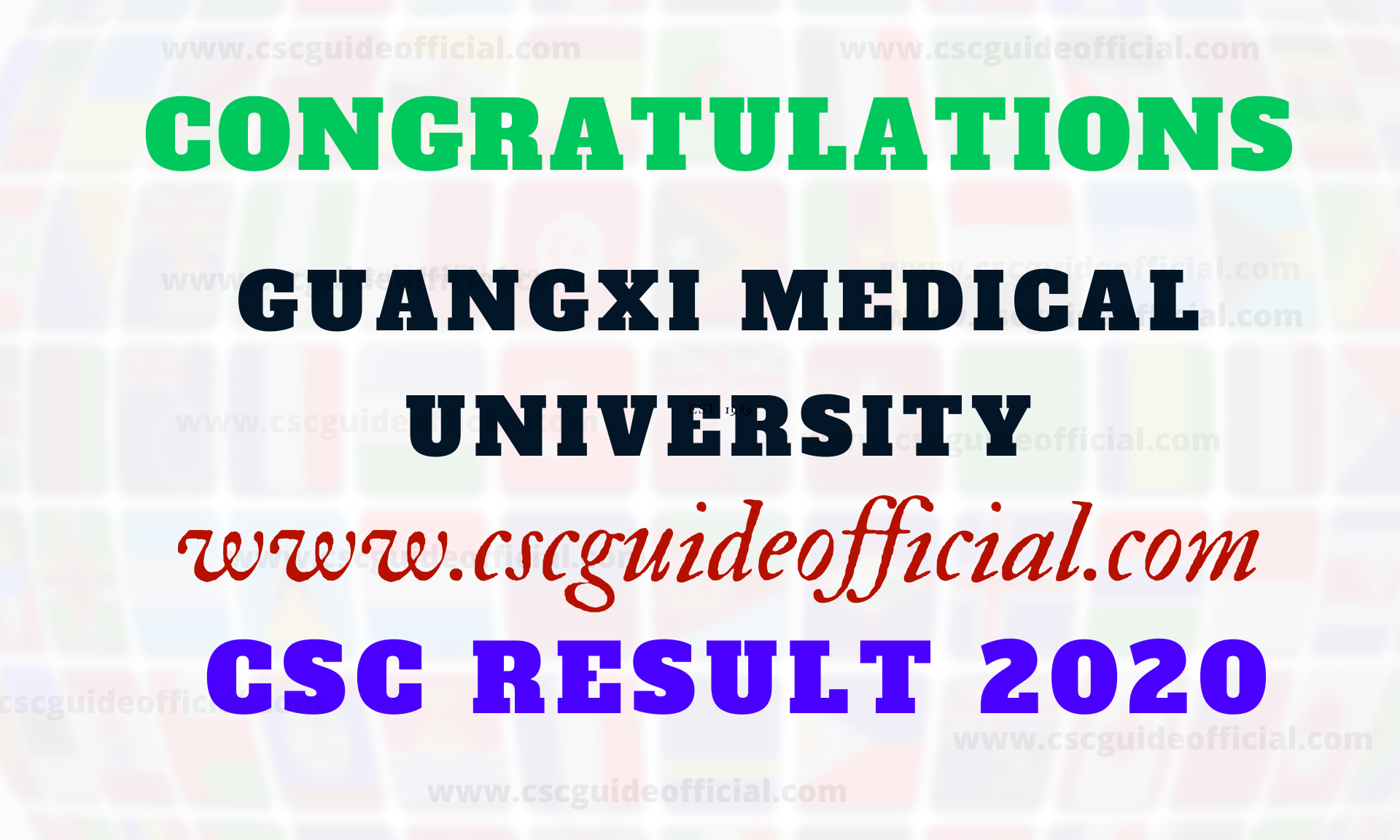 guangxi medical university csc result 2020
