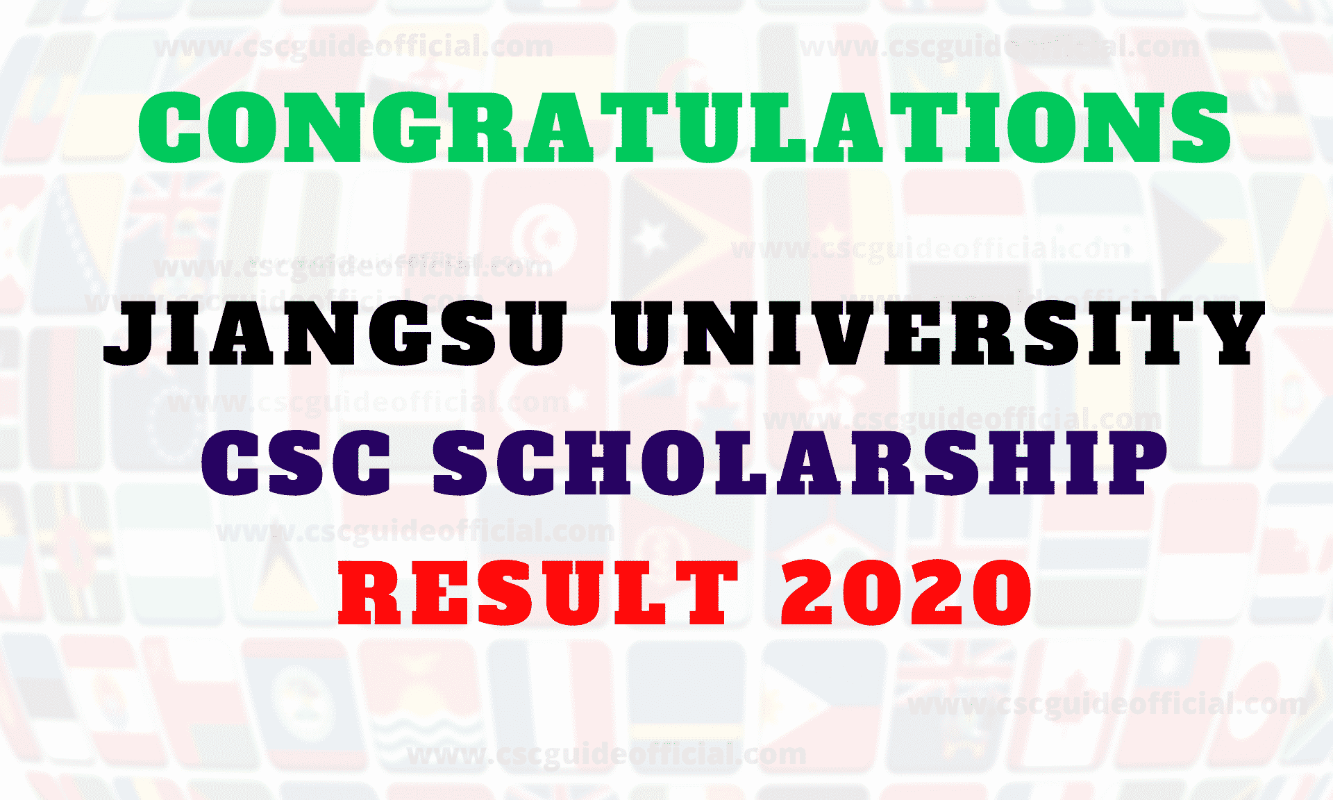 jiangsu university csc scholarship result 2020