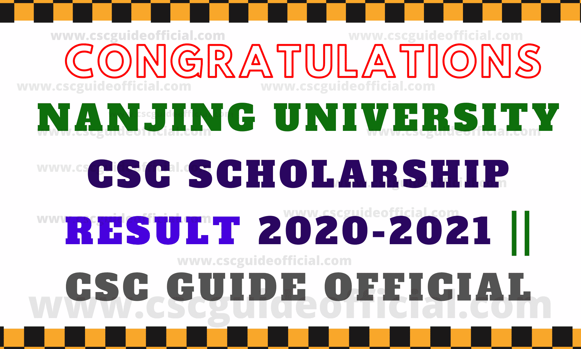 nanjing university csc scholarship result 2020