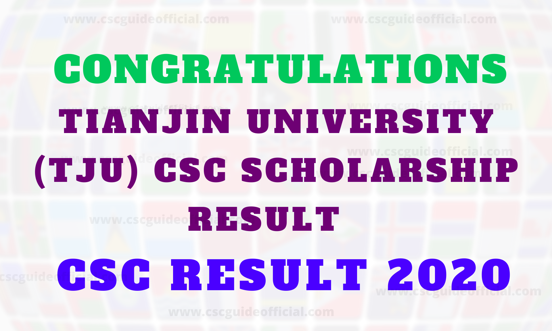 tianjin university csc scholarship result 2020