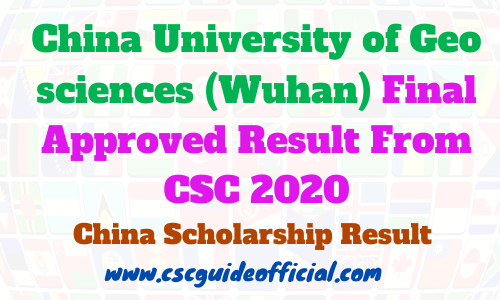 cug wuhan csc result 2020