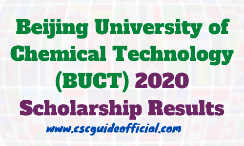 buct csc scholarship result 2020