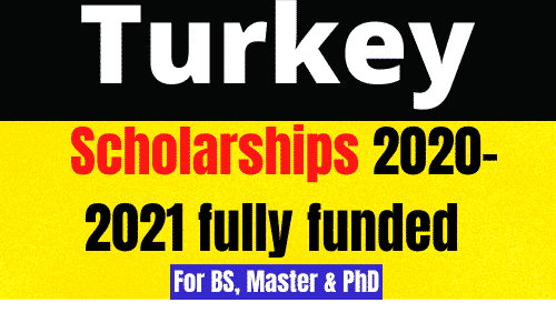Turkey 2021 scholarships