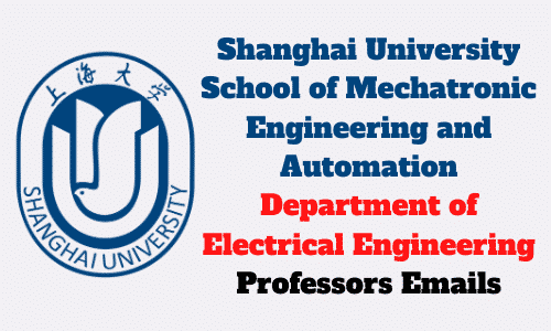 shanghai university department of electrical engineering professors emails