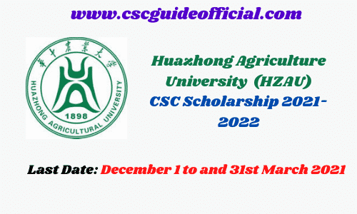 Huazhong agriculture university csc guide