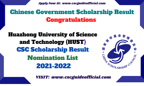 Hust University CSC Result 2021 2022