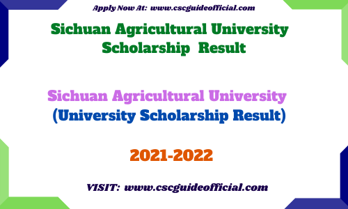 Sichuan Agricultural University university scholarship result