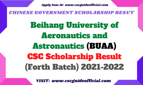 Beihang University of Aeronautics and Astronautics (BUAA) CSC Scholarship Result