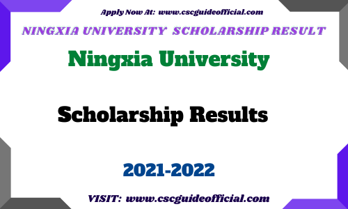 Ningxia University Scholarship results