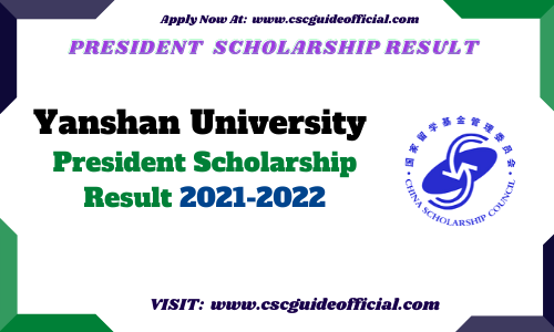 yanshan university president scholarship 2021 csc guide official