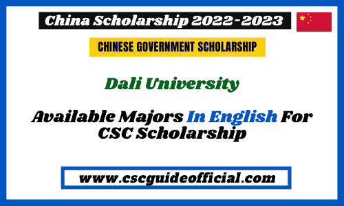 Dali University majors in english