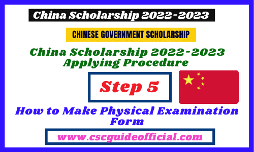 How to Make Physical Examination Form For China Scholarship