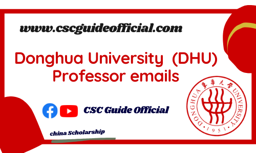 donghua university professor emails csc guide official