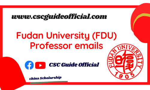 fudan university professors emails csc guide official