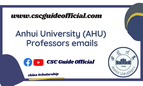 Anhui university professors emails csc guide official