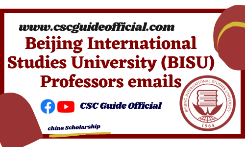 Beijing International Studies University professors emails csc guide official