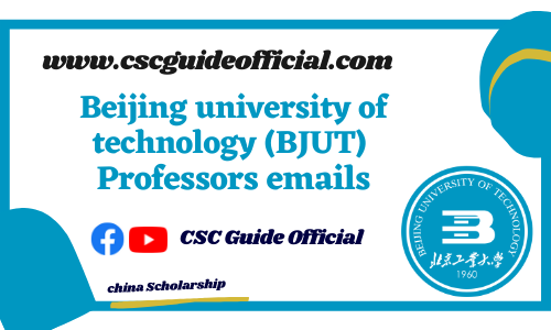 Beijing University of Technology professors emails csc guide official