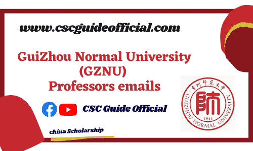 GuiZhou Normal University professors emails csc guide official