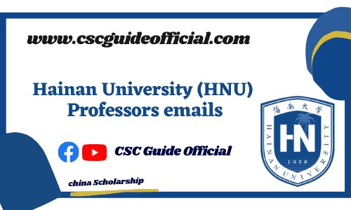 Hainan University professors emails csc guide official