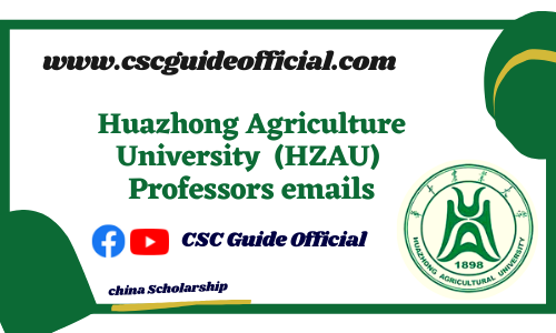 Huazhong Agriculture University professors emails csc guide official