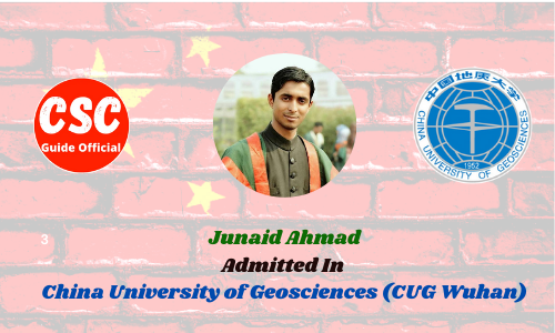Junaid ahmad China University of Geosciences Wuhan csc guide official