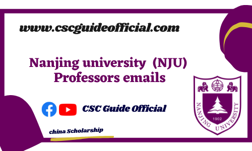 Nanjing university professors emails csc guide official
