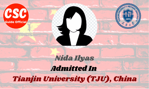 nida ilyas tianjin University csc guide official