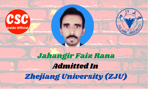 Jahangir Faiz Rana Zhejiang University ZJU CSC Guide Official