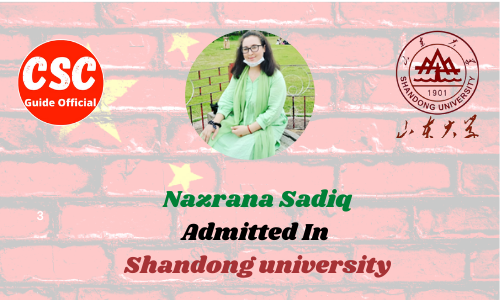 Nazana sadiq Shandong University csc guide offical