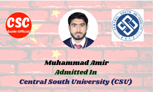 muhammad amir admitted in central south university