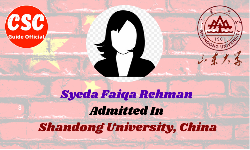 Sayeda faiqa Rehman Shandong University