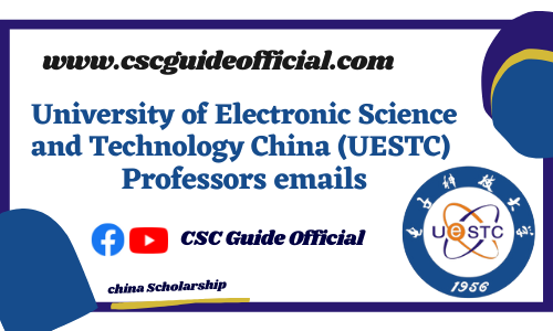 University of Electronic Science and Technology China UESTC Professors emails csc guide official