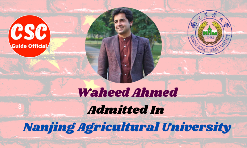 Waheed Ahmed nanjing agriculture csc guide official