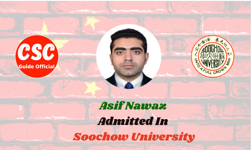 asif nawaz Soochow University CSC Guide Official