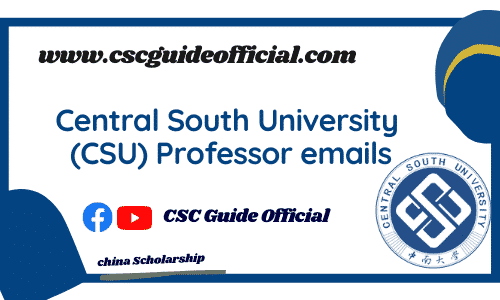 central south university professors emails csc guide