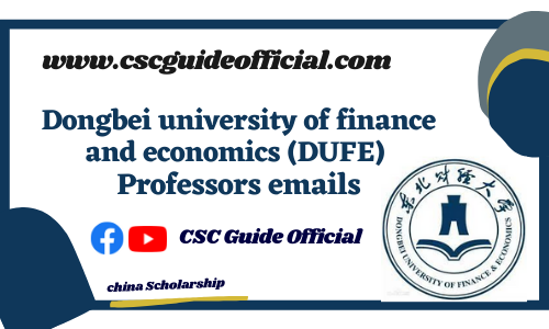 dongbei university of finance and economics professors emails csc guide official