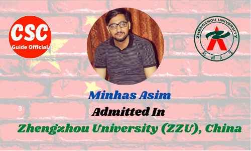 minhas asim zhengzhou University ZZU CSC Guide Official