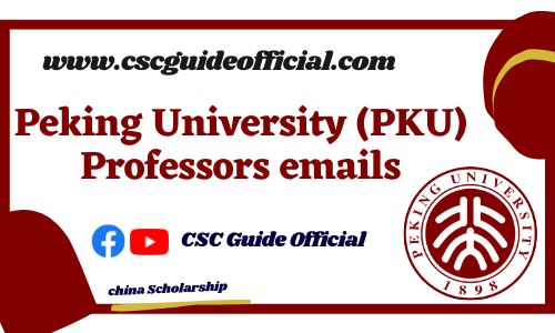 peking university Professors emails csc guide