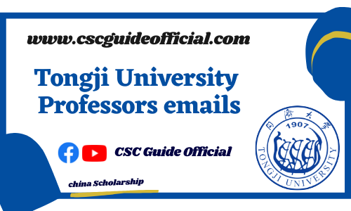 tongji university professors emails csc guide official
