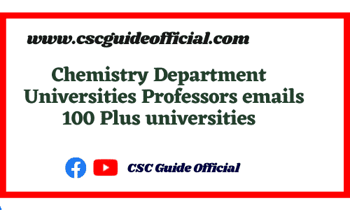 chemistry department universities faculty email