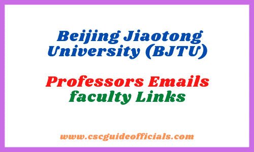 Beijing Jiaotong University (BJTU) professors emails