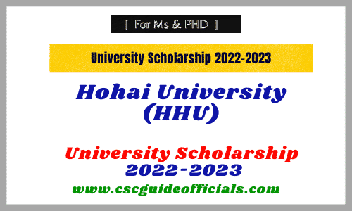 hohai university csc scholarship 2022-2023